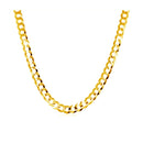 3.6mm 14k Yellow Gold Solid Curb Chain-7