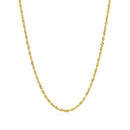 2.0mm 14k Yellow Gold Solid Diamond Cut Rope Chain-8