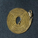 14k Yellow Gold Ice Chain 1.3mm-12
