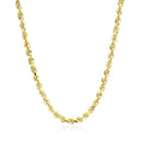 3.5mm 10k Yellow Gold Solid Diamond Cut Rope Chain-8