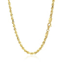 3.5mm 10k Yellow Gold Solid Diamond Cut Rope Chain-9