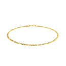14k Yellow Gold Figaro Anklet 1.5mm-6