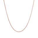 14k Rose Gold Diamond Cut Round Wheat Chain 0.6mm-10