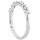 14k White Gold Fancy U Setting Shared Prong Diamond Wedding Ring Band-4
