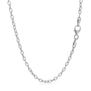 2.5mm 14k White Gold Pendant Chain with Textured Links-9