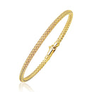 Fancy Weave Bangle in 14k Yellow Gold (3.0mm)-4