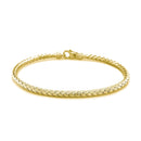 Fancy Weave Bangle in 14k Yellow Gold (3.0mm)-5