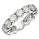 Round Cut Lab Grown Diamond Eternity Ring in 14k White Gold (6 cttw FG/VS2)-7
