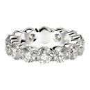 Round Cut Lab Grown Diamond Eternity Ring in 14k White Gold (6 cttw FG/VS2)-8