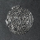 3.0mm 14k White Gold Solid Figaro Chain-13