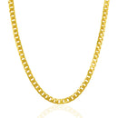 4.4mm 14k Yellow Gold Solid Miami Cuban Chain-6