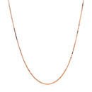 14k Rose Gold Adjustable Box Chain 0.7mm-8