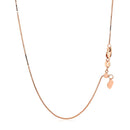 14k Rose Gold Adjustable Box Chain 0.7mm-9