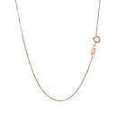 14k Rose Gold Classic Box Chain 0.6mm-10