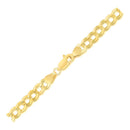5.7mm 14k Yellow Gold Solid Curb Bracelet-5