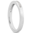 14k White Gold Channel Set Princess Diamond Wedding Ring Band-4