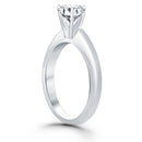 14k White Gold Solitaire Cathedral Engagement Ring-6