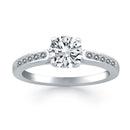 14k White Gold Diamond Channel Cathedral Engagement Ring-4