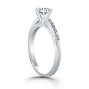 14k White Gold Diamond Channel Cathedral Engagement Ring-6