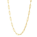 14k Yellow Gold Long Domed Paperclip Chain Necklace (4.80 mm)-3