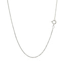 14k White Gold Classic Box Chain 0.45mm-7