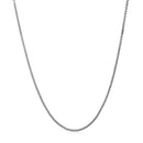 14k White Gold Adjustable Box Chain (1.10 mm)-7