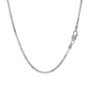 14k White Gold Classic Box Chain 1.4mm-10