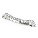 14k White Gold Modern Curvy Design Diamond Wedding Band (1/5 cttw)-2