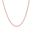 14k Rose Gold Diamond Cut Round Wheat Chain 1.1mm-7