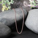 14k Rose Gold Diamond Cut Round Wheat Chain 1.1mm-10
