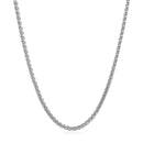 2.1mm 14k White Gold Round Wheat Chain-8