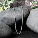 2.1mm 14k White Gold Round Wheat Chain-10