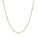 14k Rose Gold Diamond Cut Cable Link Chain 1.1mm-10