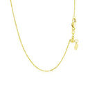 14k Yellow Gold Adjustable Cable Chain 0.9mm-7