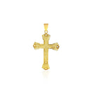 14k Yellow Gold Black Onyx Cross Pendant-5
