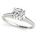 14k White Gold Diamond Engagement Ring With Cathedral Design (1 1/3 cttw)-3