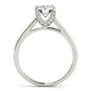 14k White Gold Diamond Engagement Ring With Cathedral Design (1 1/3 cttw)-4