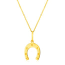 14K Yellow Gold Necklace with Horseshoe-4