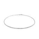 14k White Gold Sparkle Anklet 1.5mm-6