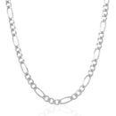 6.0mm 14k White Gold Solid Figaro Chain-6