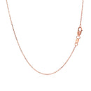 Diamond Cut Cable Link Chain in 14k Rose Gold (0.8 mm)-10
