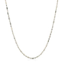 14k White Gold Diamond-Cut Alternating Bead Chain 1.5mm-9