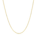 14k Yellow Gold Faceted Cable Link Chain 1.3mm-8