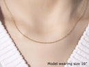 14k Yellow Gold Faceted Cable Link Chain 1.3mm-10