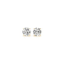 1 cttw Certified IGI Lab Grown Round Diamond Stud Earrings 14k Yellow Gold (G/VS2)-5