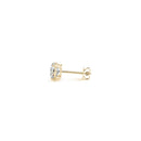 1 cttw Certified IGI Lab Grown Round Diamond Stud Earrings 14k Yellow Gold (G/VS2)-6