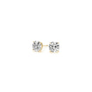 1 cttw Certified IGI Lab Grown Round Diamond Stud Earrings 14k Yellow Gold (G/VS2)-7