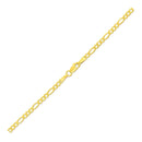 2.8mm 14k Yellow Gold Figaro Anklet-5