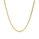 2.5mm 10k Yellow Gold Solid Diamond Cut Rope Chain-8