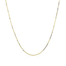 14k Yellow Gold Classic Box Chain 0.6mm-9